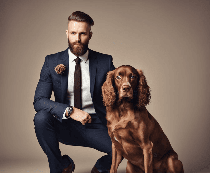 Man with a dog