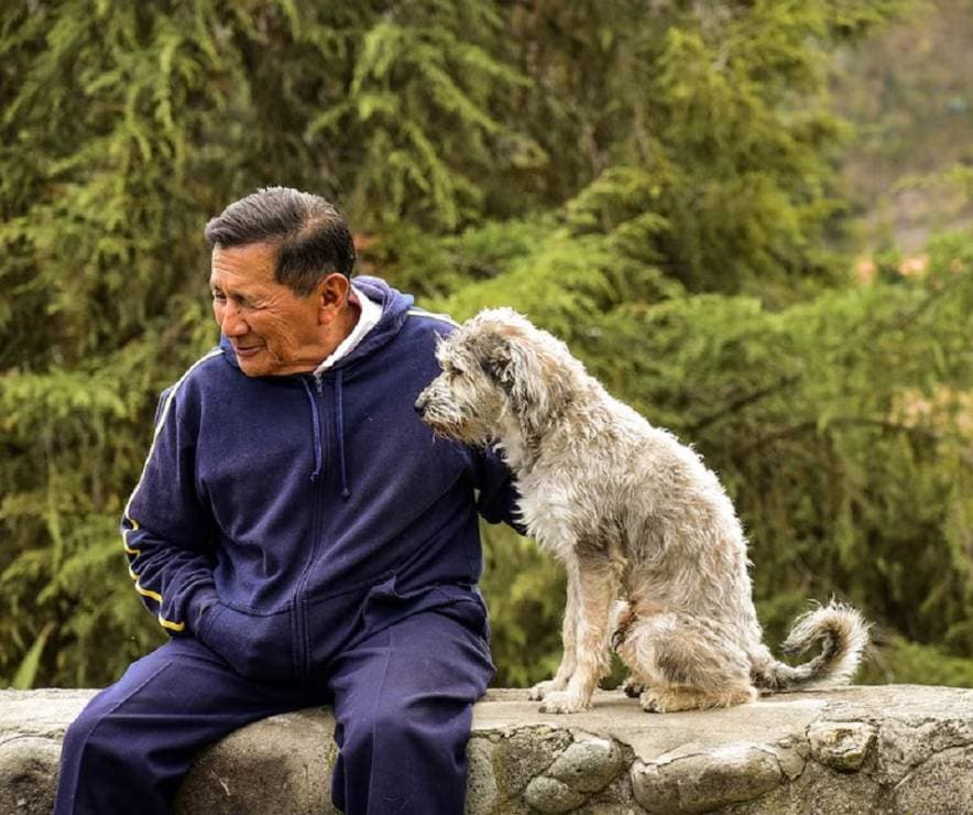 Man with a dog