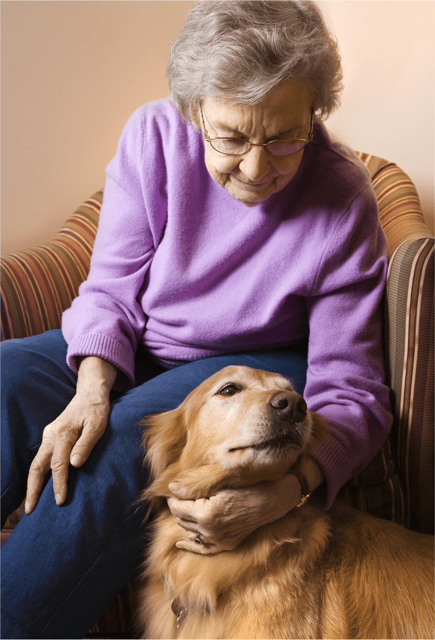 Man with a dog