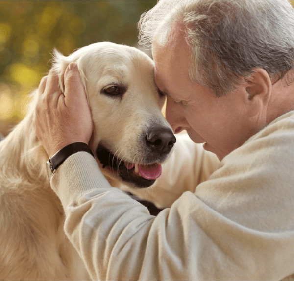 man with dog
