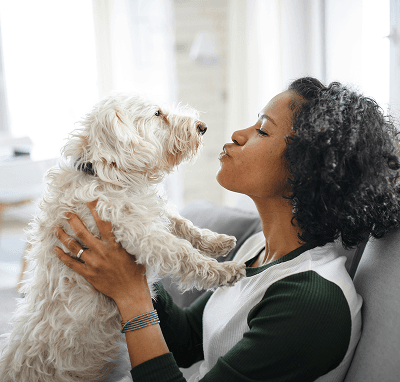 man with dog