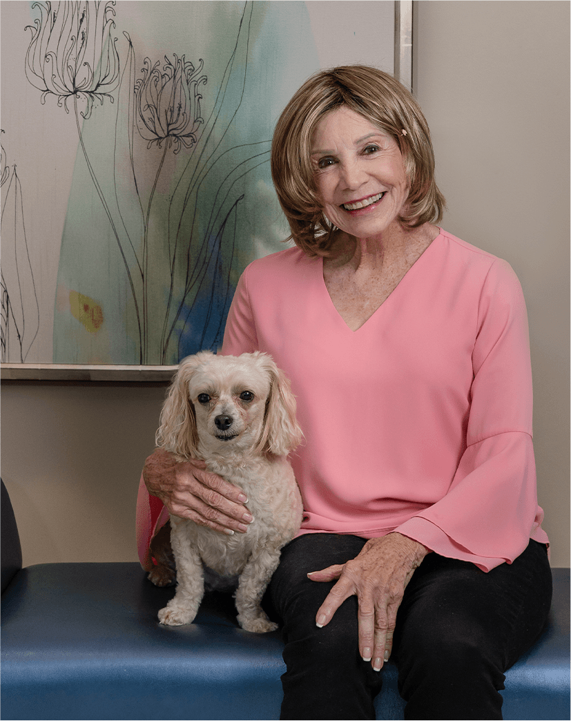 Brenda Marks with her poodle