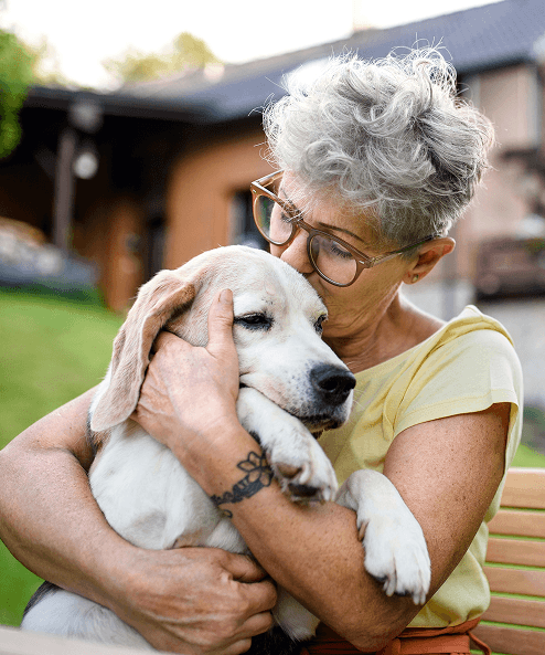 Woman and her dog